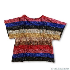 sequin top multicolor